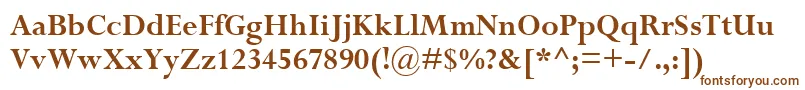 PerpetuaРџРѕР»СѓР¶РёСЂРЅС‹Р№ Font – Brown Fonts on White Background