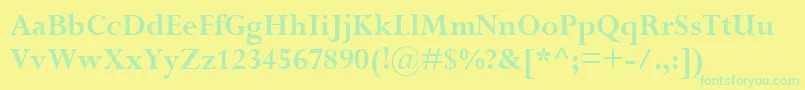 PerpetuaРџРѕР»СѓР¶РёСЂРЅС‹Р№ Font – Green Fonts on Yellow Background