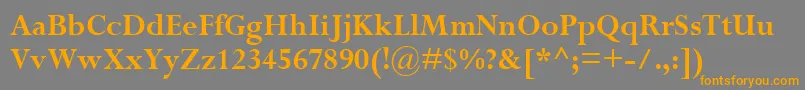 PerpetuaРџРѕР»СѓР¶РёСЂРЅС‹Р№ Font – Orange Fonts on Gray Background