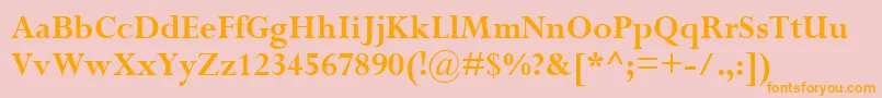 PerpetuaРџРѕР»СѓР¶РёСЂРЅС‹Р№ Font – Orange Fonts on Pink Background