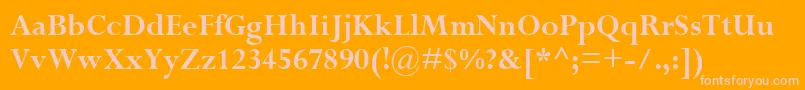 PerpetuaРџРѕР»СѓР¶РёСЂРЅС‹Р№ Font – Pink Fonts on Orange Background