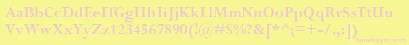 PerpetuaРџРѕР»СѓР¶РёСЂРЅС‹Р№ Font – Pink Fonts on Yellow Background