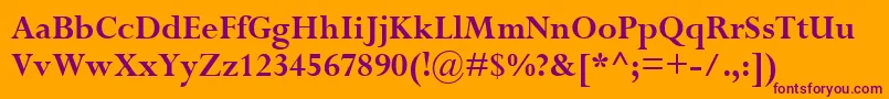 PerpetuaРџРѕР»СѓР¶РёСЂРЅС‹Р№ Font – Purple Fonts on Orange Background