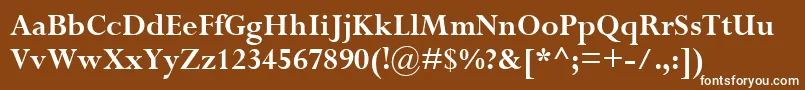 PerpetuaРџРѕР»СѓР¶РёСЂРЅС‹Р№ Font – White Fonts on Brown Background