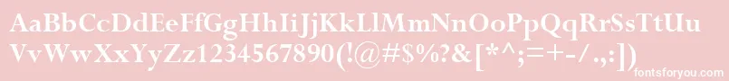 PerpetuaРџРѕР»СѓР¶РёСЂРЅС‹Р№ Font – White Fonts on Pink Background