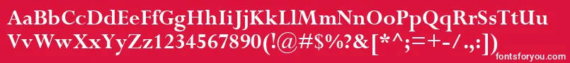 PerpetuaРџРѕР»СѓР¶РёСЂРЅС‹Р№ Font – White Fonts on Red Background