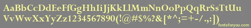 PerpetuaРџРѕР»СѓР¶РёСЂРЅС‹Р№ Font – Yellow Fonts on Gray Background