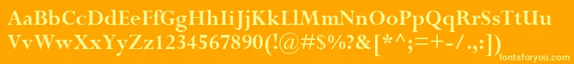 PerpetuaРџРѕР»СѓР¶РёСЂРЅС‹Р№ Font – Yellow Fonts on Orange Background