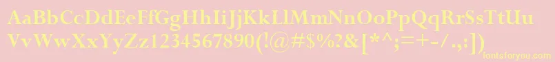 PerpetuaРџРѕР»СѓР¶РёСЂРЅС‹Р№ Font – Yellow Fonts on Pink Background