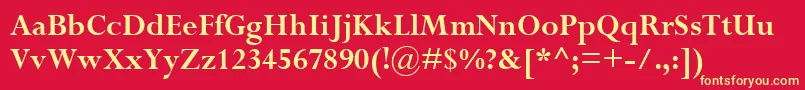 PerpetuaРџРѕР»СѓР¶РёСЂРЅС‹Р№ Font – Yellow Fonts on Red Background