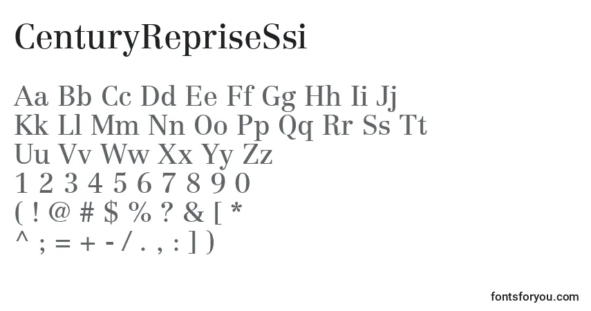 Schriftart CenturyRepriseSsi – Alphabet, Zahlen, spezielle Symbole