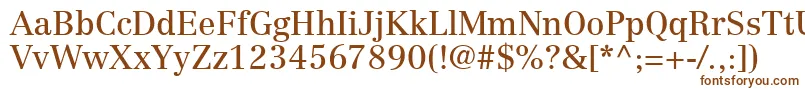Шрифт CenturyRepriseSsi – коричневые шрифты на белом фоне