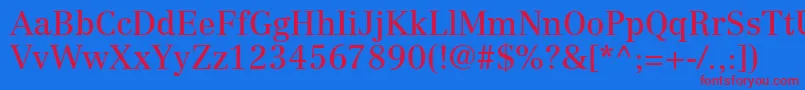 CenturyRepriseSsi Font – Red Fonts on Blue Background