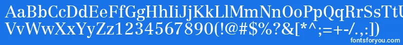 フォントCenturyRepriseSsi – 青い背景に白い文字