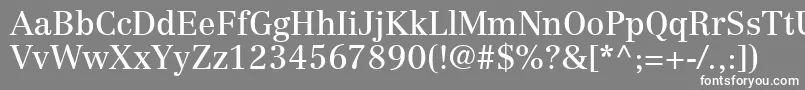 フォントCenturyRepriseSsi – 灰色の背景に白い文字