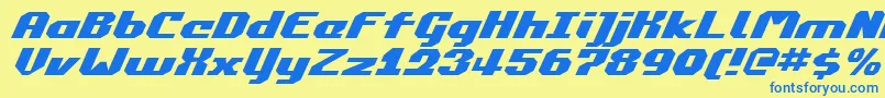 Commonv2ei Font – Blue Fonts on Yellow Background