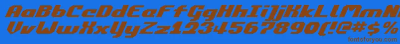 Commonv2ei Font – Brown Fonts on Blue Background