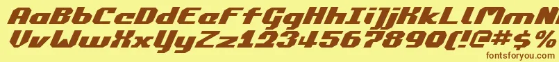 Commonv2ei Font – Brown Fonts on Yellow Background