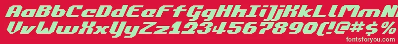 Commonv2ei Font – Green Fonts on Red Background