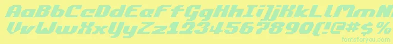 Commonv2ei Font – Green Fonts on Yellow Background