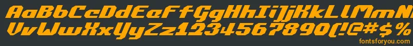 Commonv2ei Font – Orange Fonts on Black Background