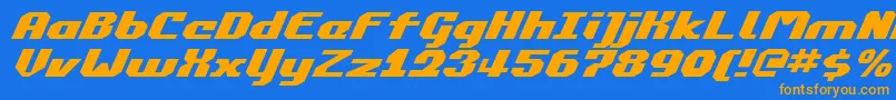 Commonv2ei Font – Orange Fonts on Blue Background