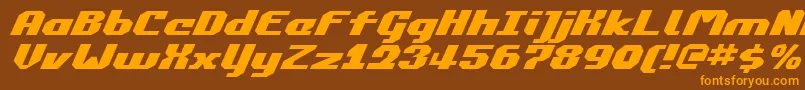 Commonv2ei Font – Orange Fonts on Brown Background