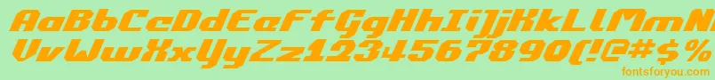 Commonv2ei Font – Orange Fonts on Green Background