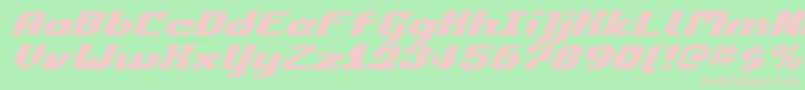 Commonv2ei Font – Pink Fonts on Green Background