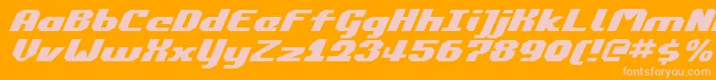 Commonv2ei Font – Pink Fonts on Orange Background