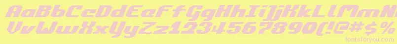 Commonv2ei Font – Pink Fonts on Yellow Background