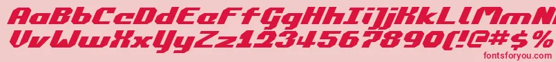 フォントCommonv2ei – ピンクの背景に赤い文字