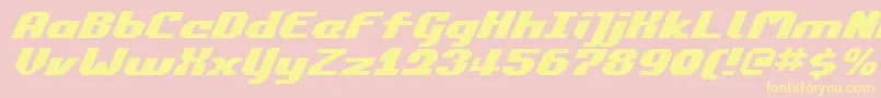 Commonv2ei Font – Yellow Fonts on Pink Background
