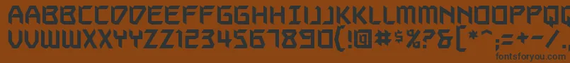 Шрифт AutodestructbbReg – чёрные шрифты на коричневом фоне