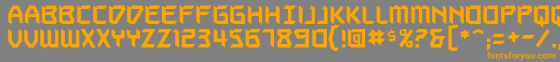 AutodestructbbReg Font – Orange Fonts on Gray Background