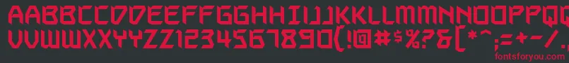 AutodestructbbReg Font – Red Fonts on Black Background