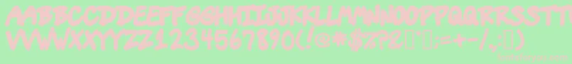 Vinsdojo Font – Pink Fonts on Green Background