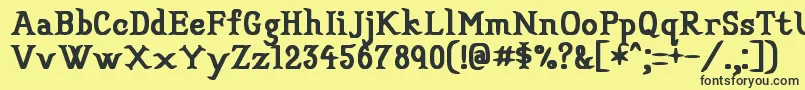 Veryconvincing Font – Black Fonts on Yellow Background