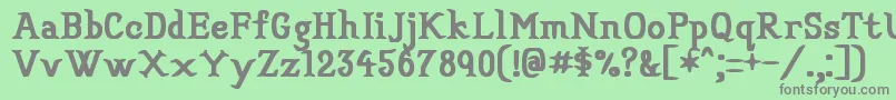 Veryconvincing Font – Gray Fonts on Green Background