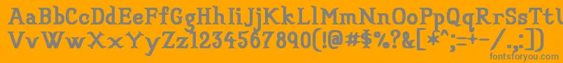 Veryconvincing Font – Gray Fonts on Orange Background