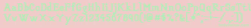 Veryconvincing Font – Green Fonts on Pink Background