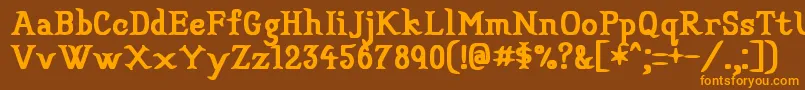 Veryconvincing Font – Orange Fonts on Brown Background