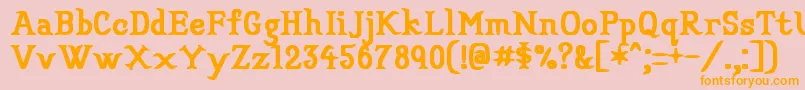Veryconvincing Font – Orange Fonts on Pink Background