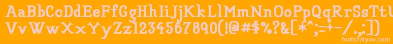 More about Veryconvincing Font Veryconvincing Font – Pink Fonts on Orange Background