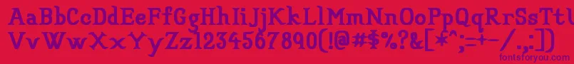 Veryconvincing Font – Purple Fonts on Red Background