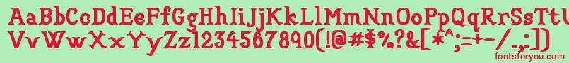 Veryconvincing Font – Red Fonts on Green Background