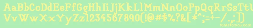 More about Veryconvincing Font Veryconvincing Font – Yellow Fonts on Green Background