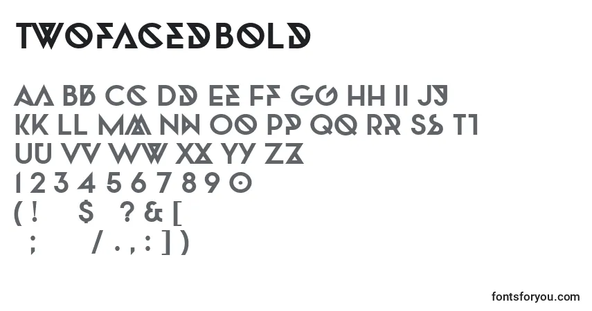 Шрифт TwofacedBold – алфавит, цифры, специальные символы