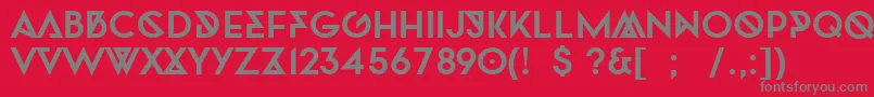 TwofacedBold Font – Gray Fonts on Red Background