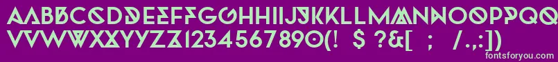TwofacedBold Font – Green Fonts on Purple Background
